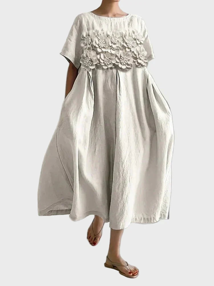 Lucie - Robe Midi Fleurie