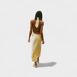 Inès - Satin Halter Neck Dress