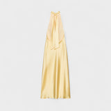 Inès - Satin Halter Neck Dress
