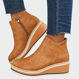 Maëlle - Leather Ankle Boots with Platform Sole
