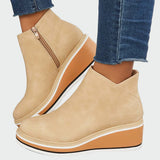 Maëlle - Leather Ankle Boots with Platform Sole