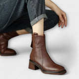 Anaïs - Chic Leather Ankle Boots