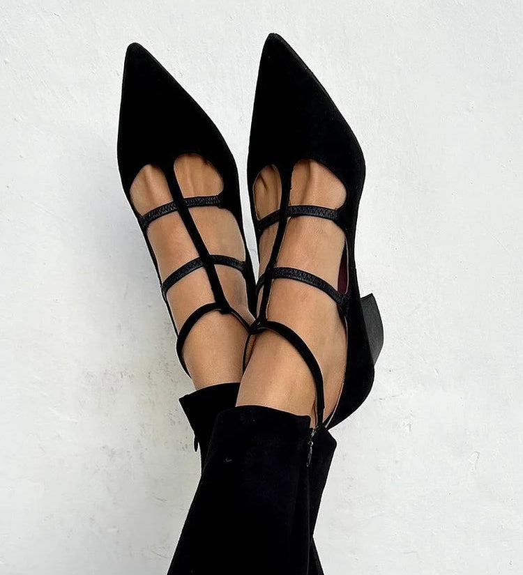 Tara - Strappy Cross Heels - Charlotte & Willow