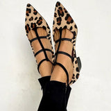 Justine - Ballet Flats with Animal Print Design