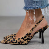 Angie | Leopard Slingback Heels
