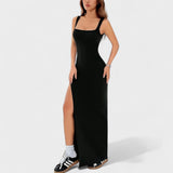 Sarah - Elegant Long Split Dress