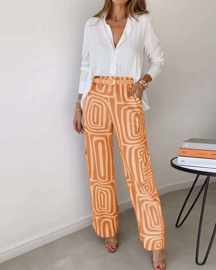 Gianna | Stylish Pant Set – Includes Blouse and Belt