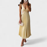 Élodie - Midi Dress with Pleated Design