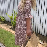 Zora | Sable Short-Sleeve Midi Dress