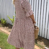 Zora | Sable Short-Sleeve Midi Dress