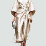 Lona™ Elegant Long Satin Dress