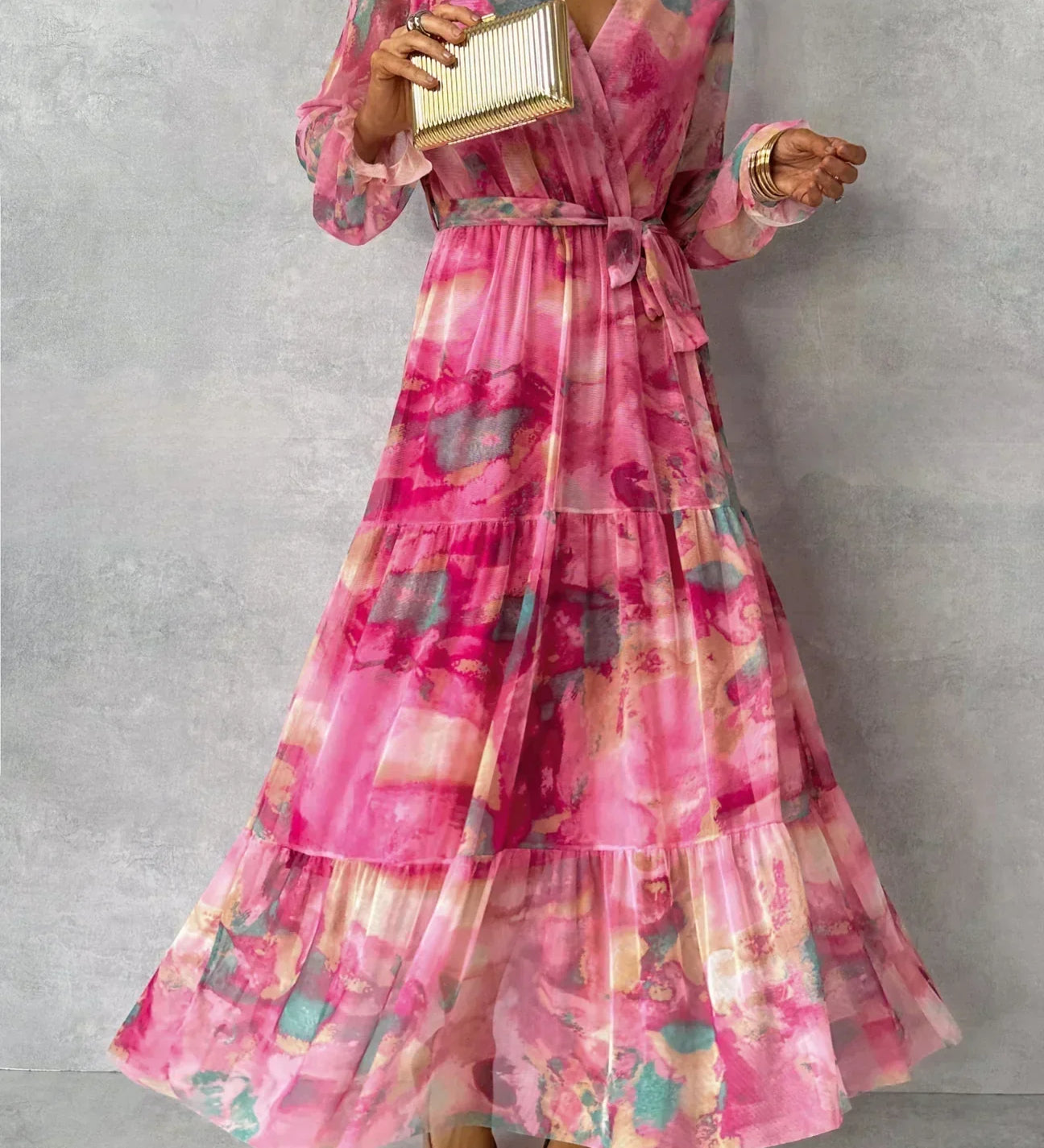 Órlaith - Blooming Wrap Dress - Charlotte & Willow, front