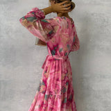 Inès - Floral Wrap Dress" could be rephrased as "Inès - Blooming Wrap Dress.
