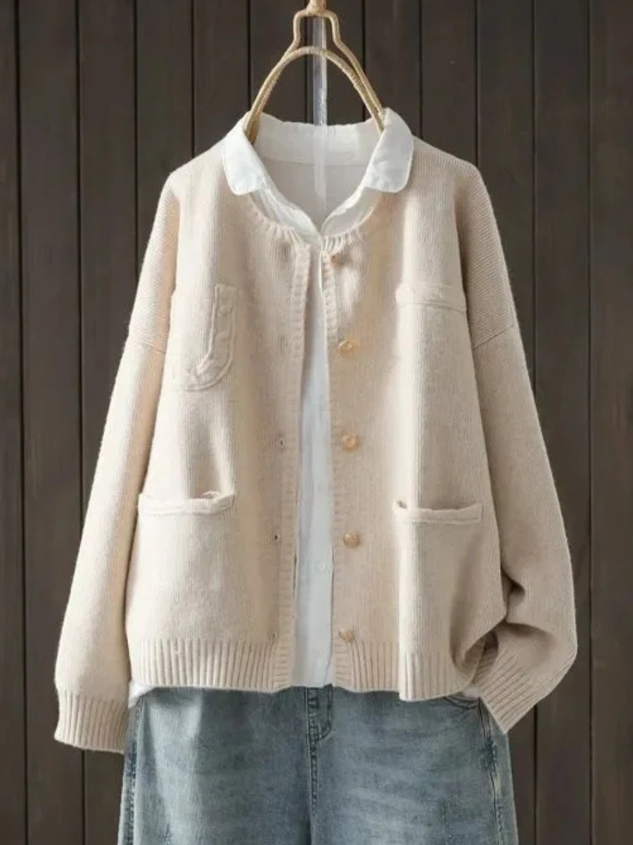 Élodie - Cardigan Élégant Rose