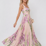 Sinead Pleated Midi Dress - Charlotte & Willow, styled look
