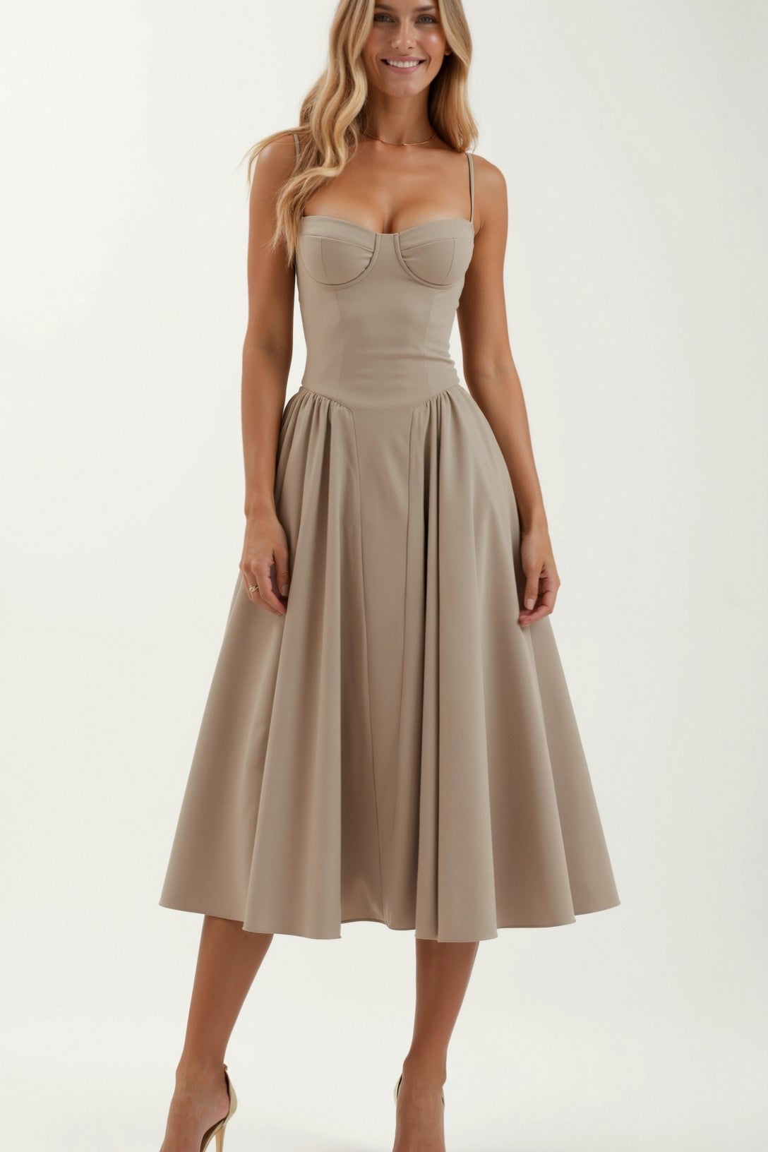 Céline - Robe Midi Structurée