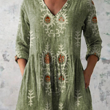 Roisin V Neck Long Blouse - Charlotte & Willow
