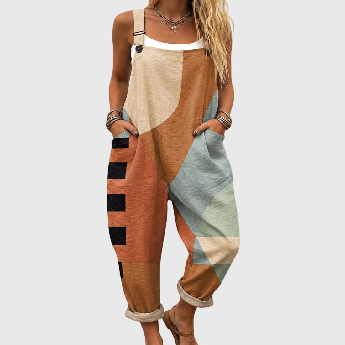 Modern Patchwork Jumpsuit - Charlotte & Willow