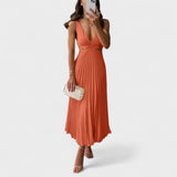 Élodie - Midi Dress with Pleated Design