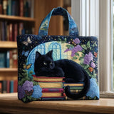 Bolsa Hecha a Mano Chat Noir sobre Libros