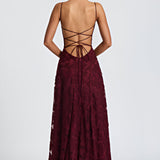 Élodie - Elegant Long Lace Gown