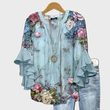 Élodie - Graceful Floral Top