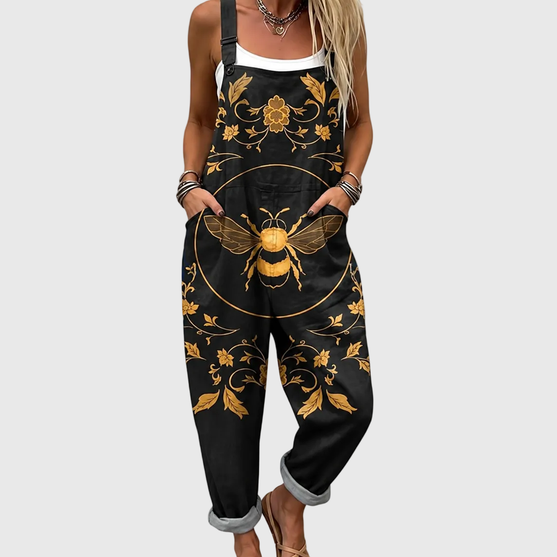 Golden Bee Dungarees - Charlotte & Willow