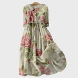 Justine - Elegant Floral Maxi Dress