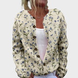 Lucie - Chic Floral Knit Cardigan