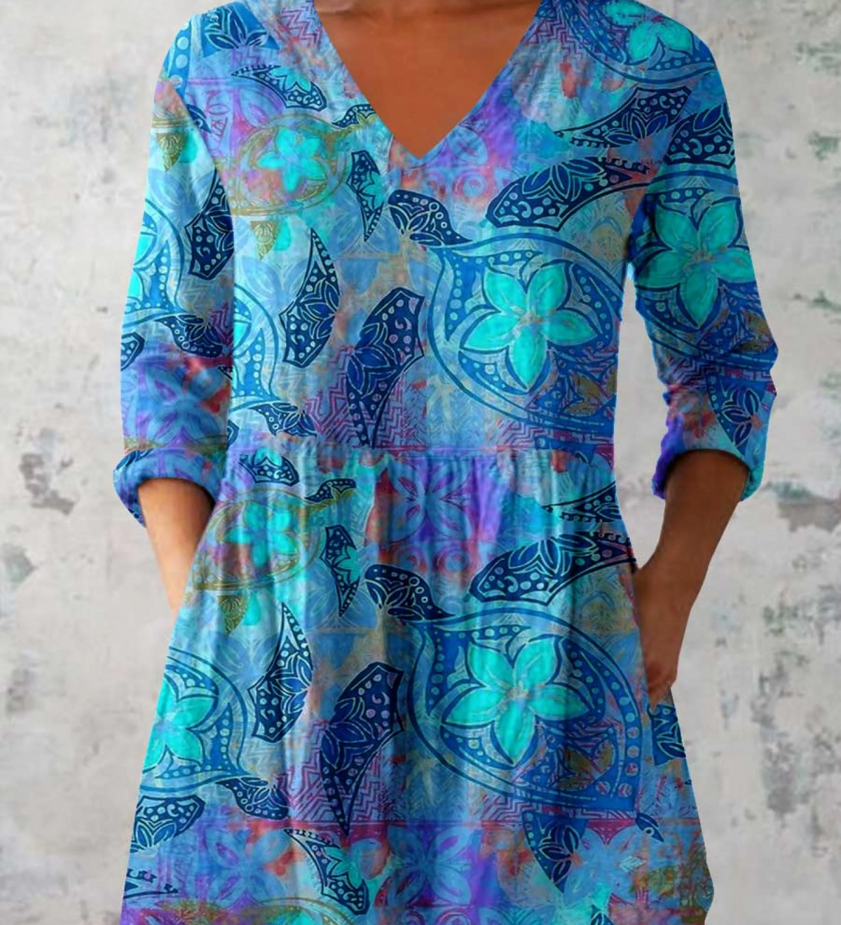 Saoirse V Neck Long Blouse - Charlotte & Willow
