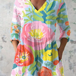 Aoibheann V Neck Long Blouse - Charlotte & Willow
