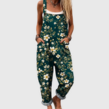 Emerald Flower Dungarees - Charlotte & Willow