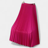 Céline - Elegant Long Pleated Skirt
