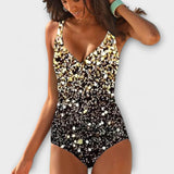 Clara - Bicolor Monokini in Black and White