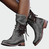 Hélène - Retro Leather Ankle Boots