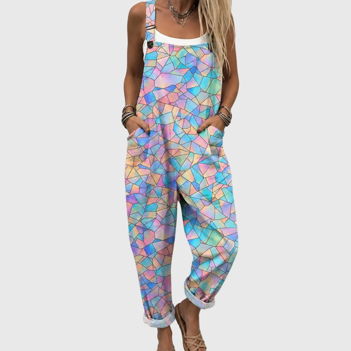 Pastel Mosaic Jumpsuit - Charlotte & Willow