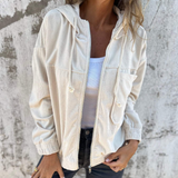 Ella™ | Cord Hooded Jacket with Zipper