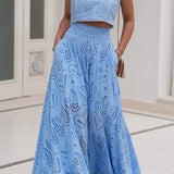 Larissa™ Embroidered Top & High-Waist Maxi Skirt Set