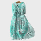 Élodie - Flowing Turquoise Maxi Dress