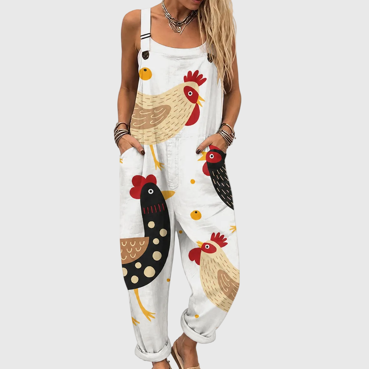 Rustic Rooster Dungarees - Charlotte & Willow