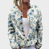 Justine - Chic Floral Knit Cardigan