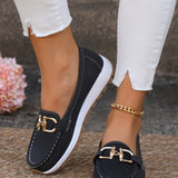 Sarah - Buckled Flat Shoes