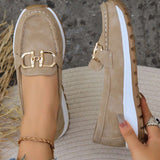 Sarah - Buckled Flat Shoes
