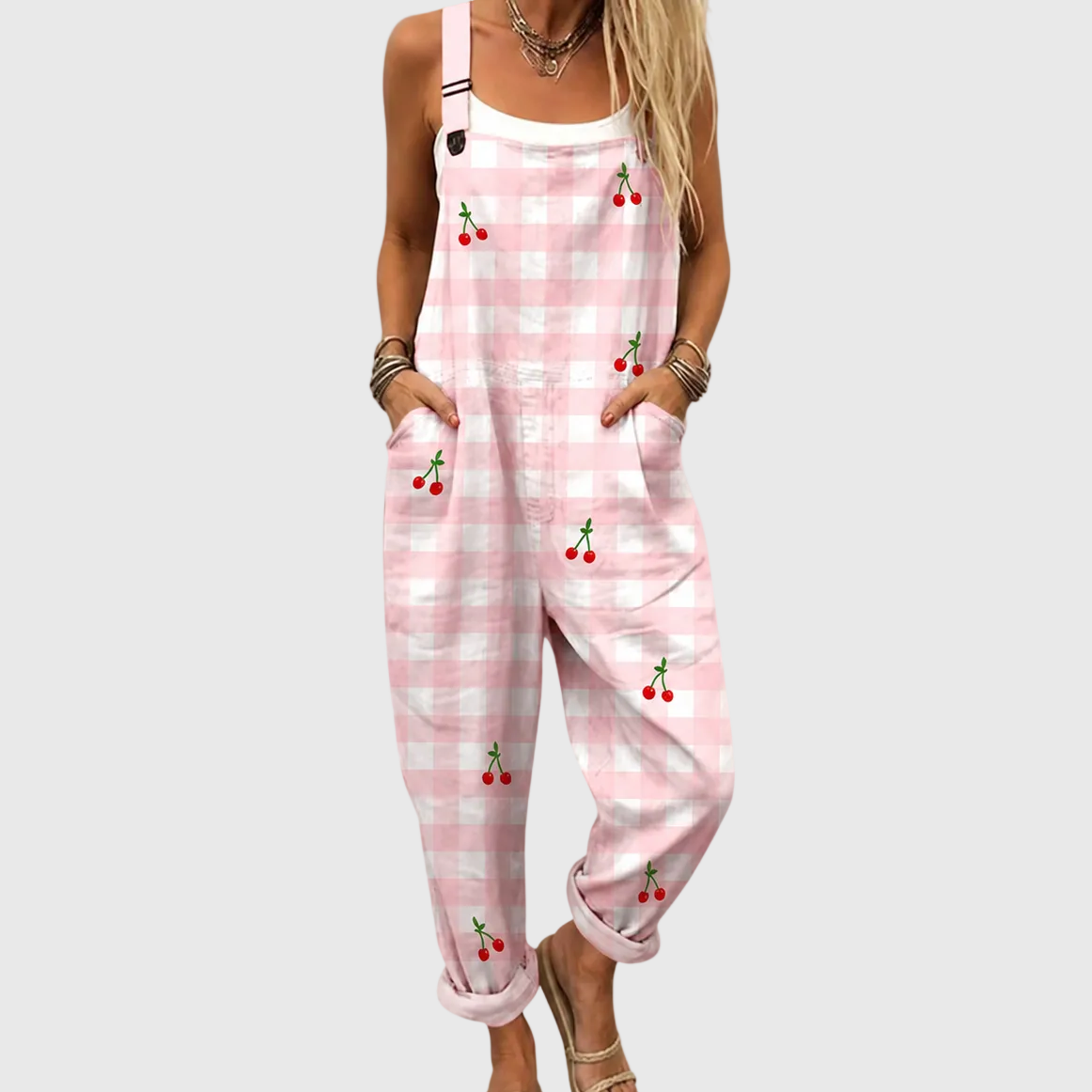 Cherry Picnic Dungarees - Charlotte & Willow