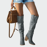 Noémie - Chocolate Suede Ankle Boots