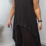 Sherry™ Pleated Midi Top & Wide-Leg Pants Set