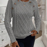 Maëlle - Stylish Twisted Knit Pullover