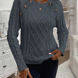 Maëlle - Stylish Twisted Knit Pullover