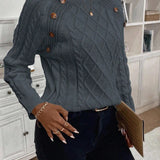Maëlle - Stylish Twisted Knit Pullover