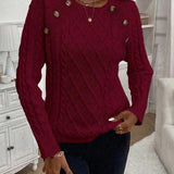 Maëlle - Stylish Twisted Knit Pullover
